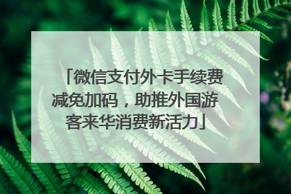 微信支付外卡手续费减免加码，助推外国游客来华消费新活力