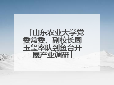 山东农业大学党委常委、副校长周玉玺率队到鱼台开展产业调研