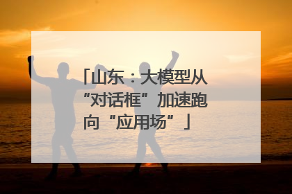 山东：大模型从“对话框”加速跑向“应用场”