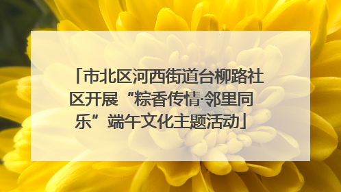 市北区河西街道台柳路社区开展“粽香传情·邻里同乐”端午文化主题活动