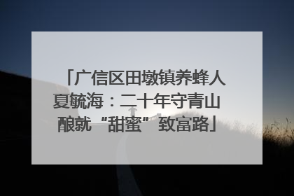 广信区田墩镇养蜂人夏毓海：二十年守青山酿就“甜蜜”致富路