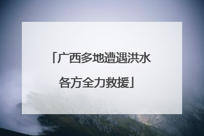 广西多地遭遇洪水 各方全力救援