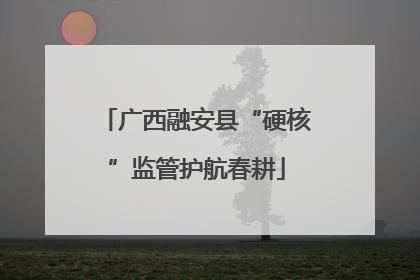 广西融安县“硬核”监管护航春耕