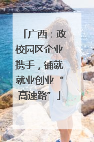 广西：政校园区企业携手，铺就就业创业“高速路”