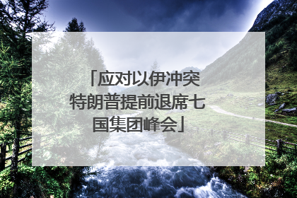 应对以伊冲突 特朗普提前退席七国集团峰会