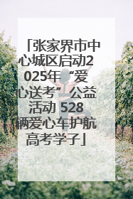 张家界市中心城区启动2025年“爱心送考”公益活动 528辆爱心车护航高考学子