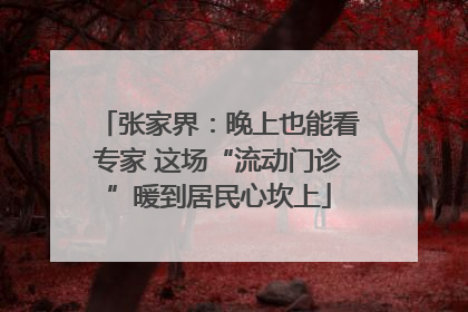 张家界：晚上也能看专家 这场“流动门诊”暖到居民心坎上