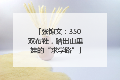 张锦文：350双布鞋，踏出山里娃的“求学路”