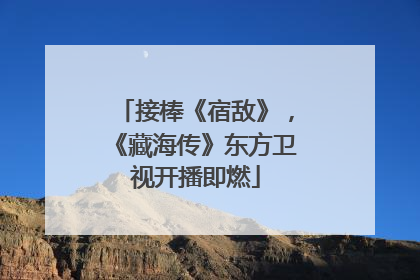 接棒《宿敌》，《藏海传》东方卫视开播即燃