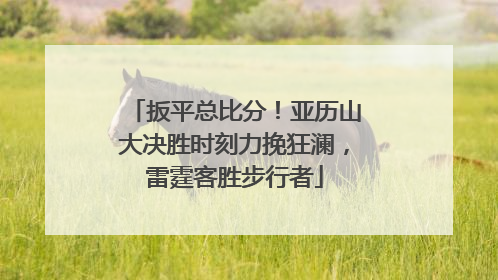 扳平总比分！亚历山大决胜时刻力挽狂澜，雷霆客胜步行者