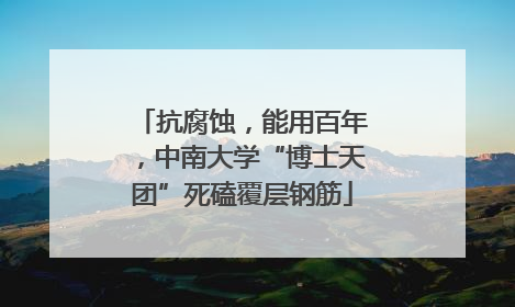 抗腐蚀，能用百年，中南大学“博士天团”死磕覆层钢筋