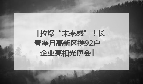 拉爆“未来感”！长春净月高新区携92户企业亮相光博会