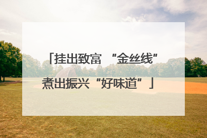 挂出致富 “金丝线” 煮出振兴“好味道”
