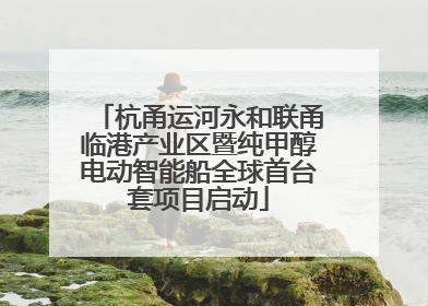 杭甬运河永和联甬临港产业区暨纯甲醇电动智能船全球首台套项目启动