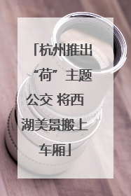 杭州推出“荷”主题公交 将西湖美景搬上车厢