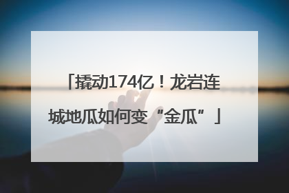 撬动174亿！龙岩连城地瓜如何变“金瓜”