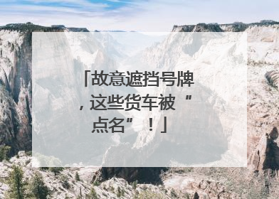 故意遮挡号牌，这些货车被“点名”！