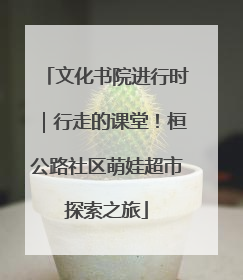 文化书院进行时｜行走的课堂！桓公路社区萌娃超市探索之旅