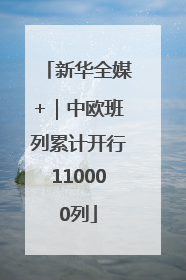 新华全媒+｜中欧班列累计开行110000列