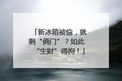 新冰箱被偷，就剩“俩门”？如此“生财”得拘！