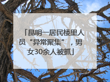 昆明一居民楼里人员“异常聚集”，男女30余人被抓