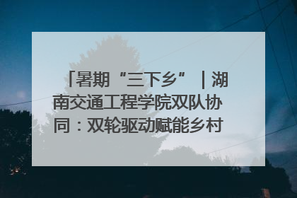 暑期“三下乡”｜湖南交通工程学院双队协同：双轮驱动赋能乡村，青春力量深耕基层