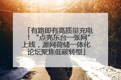 有路即有高质量充电！“点亮东台一张网”上线，源网荷储一体化论坛聚焦低碳转型