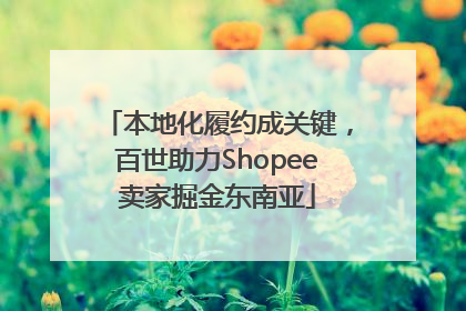 本地化履约成关键，百世助力Shopee卖家掘金东南亚