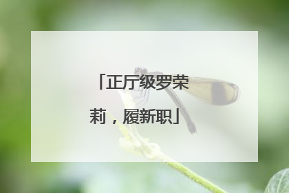 正厅级罗荣莉，履新职