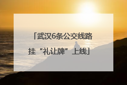 武汉6条公交线路挂“礼让牌”上线