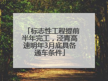 标志性工程提前半年完工，泾青高速明年3月底具备通车条件