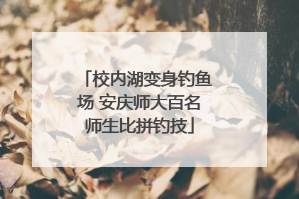 校内湖变身钓鱼场 安庆师大百名师生比拼钓技