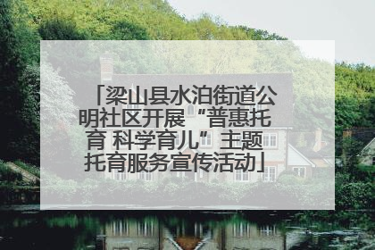 梁山县水泊街道公明社区开展“普惠托育 科学育儿”主题托育服务宣传活动