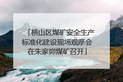 横山区煤矿安全生产标准化建设现场观摩会在朱家峁煤矿召开