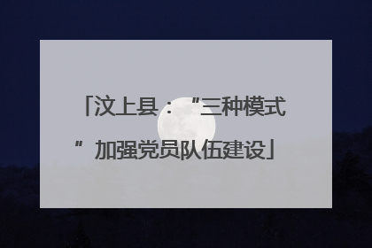 汶上县：“三种模式”加强党员队伍建设