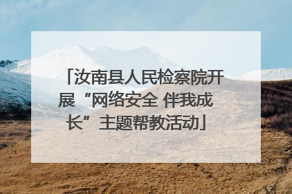 汝南县人民检察院开展“网络安全 伴我成长”主题帮教活动