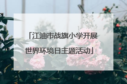 江油市战旗小学开展世界环境日主题活动