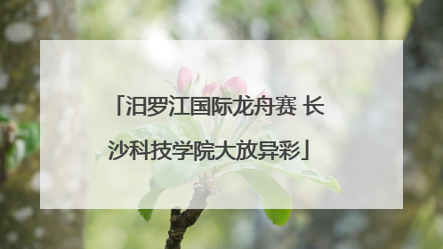 汨罗江国际龙舟赛 长沙科技学院大放异彩