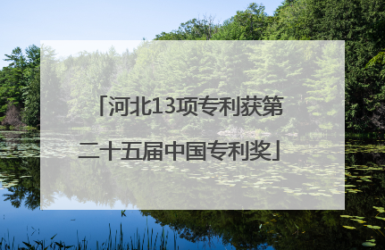 河北13项专利获第二十五届中国专利奖