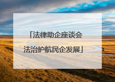 法律助企座谈会 法治护航民企发展