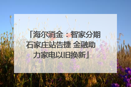 海尔消金：智家分期石家庄站告捷 金融助力家电以旧换新