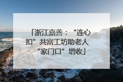 浙江嘉善：“连心扣”共富工坊助老人“家门口”增收