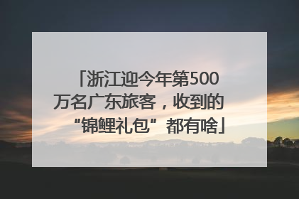 浙江迎今年第500万名广东旅客，收到的“锦鲤礼包”都有啥