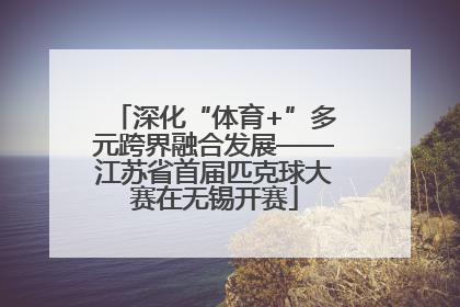 深化“体育+”多元跨界融合发展——江苏省首届匹克球大赛在无锡开赛