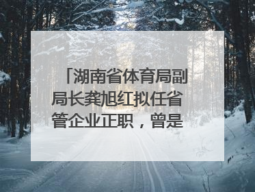 湖南省体育局副局长龚旭红拟任省管企业正职，曾是赛艇亚运冠军