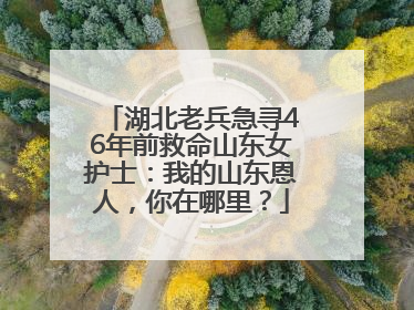 湖北老兵急寻46年前救命山东女护士：我的山东恩人，你在哪里？