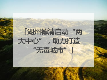 湖州德清启动“两大中心”，助力打造“无毒城市”