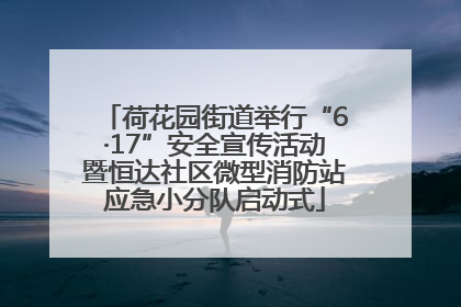 荷花园街道举行“6·17”安全宣传活动暨恒达社区微型消防站应急小分队启动式