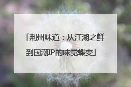 荆州味道：从江湖之鲜到国潮IP的味觉蝶变