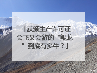 获颁生产许可证 会飞又会游的“鲲龙”到底有多牛？